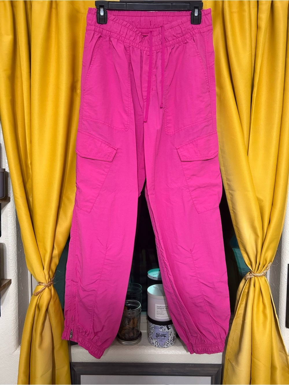 Women’s Hot Pink Cargo Jogger Pants